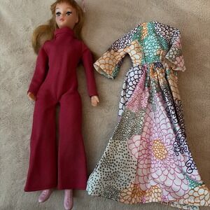 Vintage Uneeda Dollikin Doll in Original Outfit with shoes And Dress